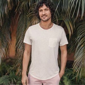 Marine Layer | Size Medium White Men's Pocket T-Shirt